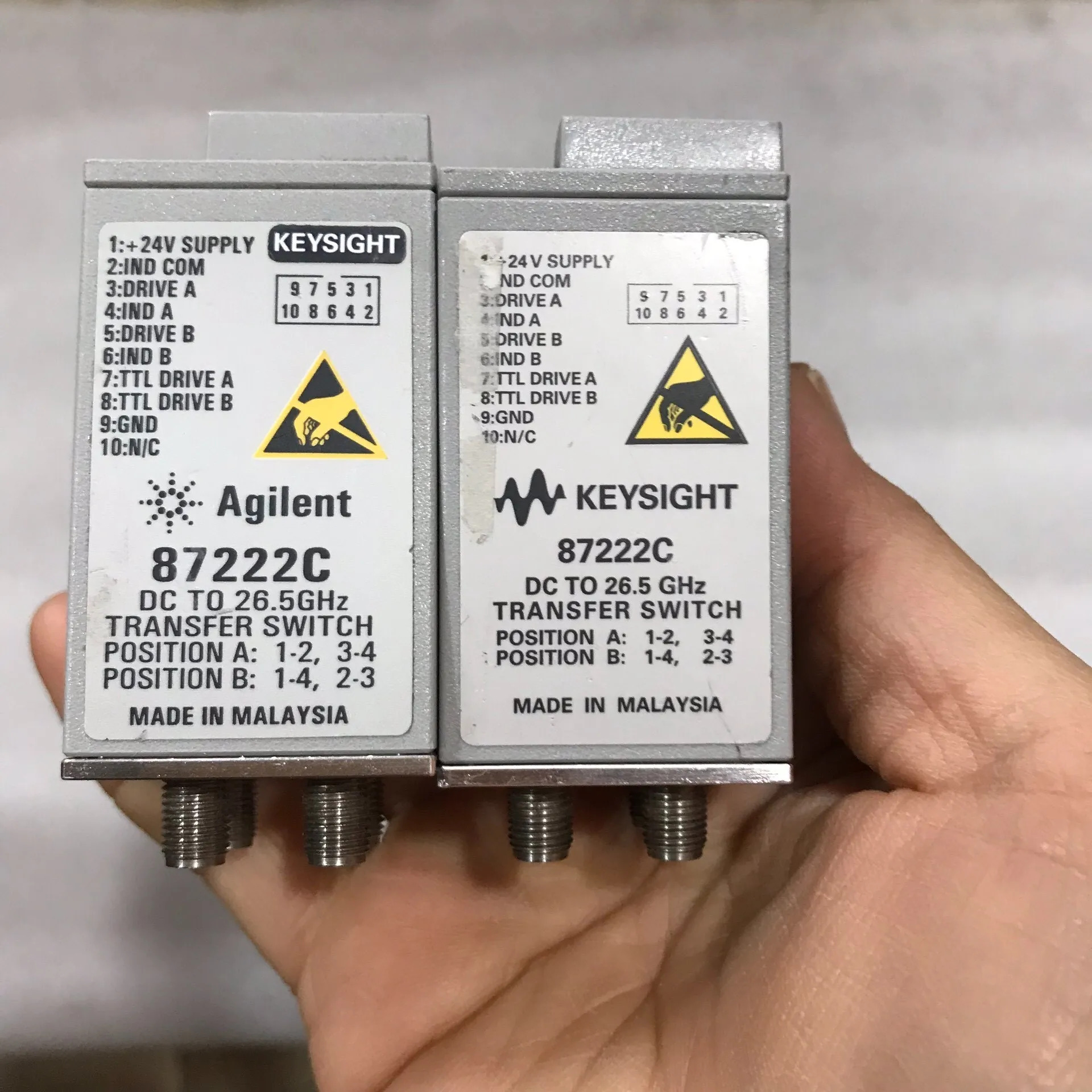 Agilent RF 동축 마이크로파 스위치 87222C 26.5GHz
