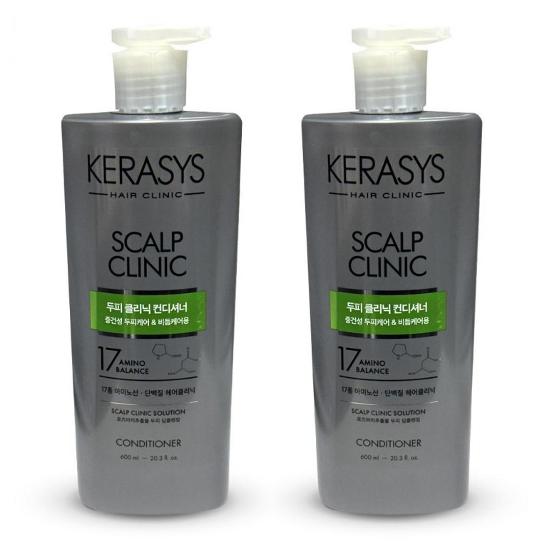 애경 케라시스 두피 클리닉 단백질 비듬 케어 컨디셔너 600ml 2개 - 상품 이미지
