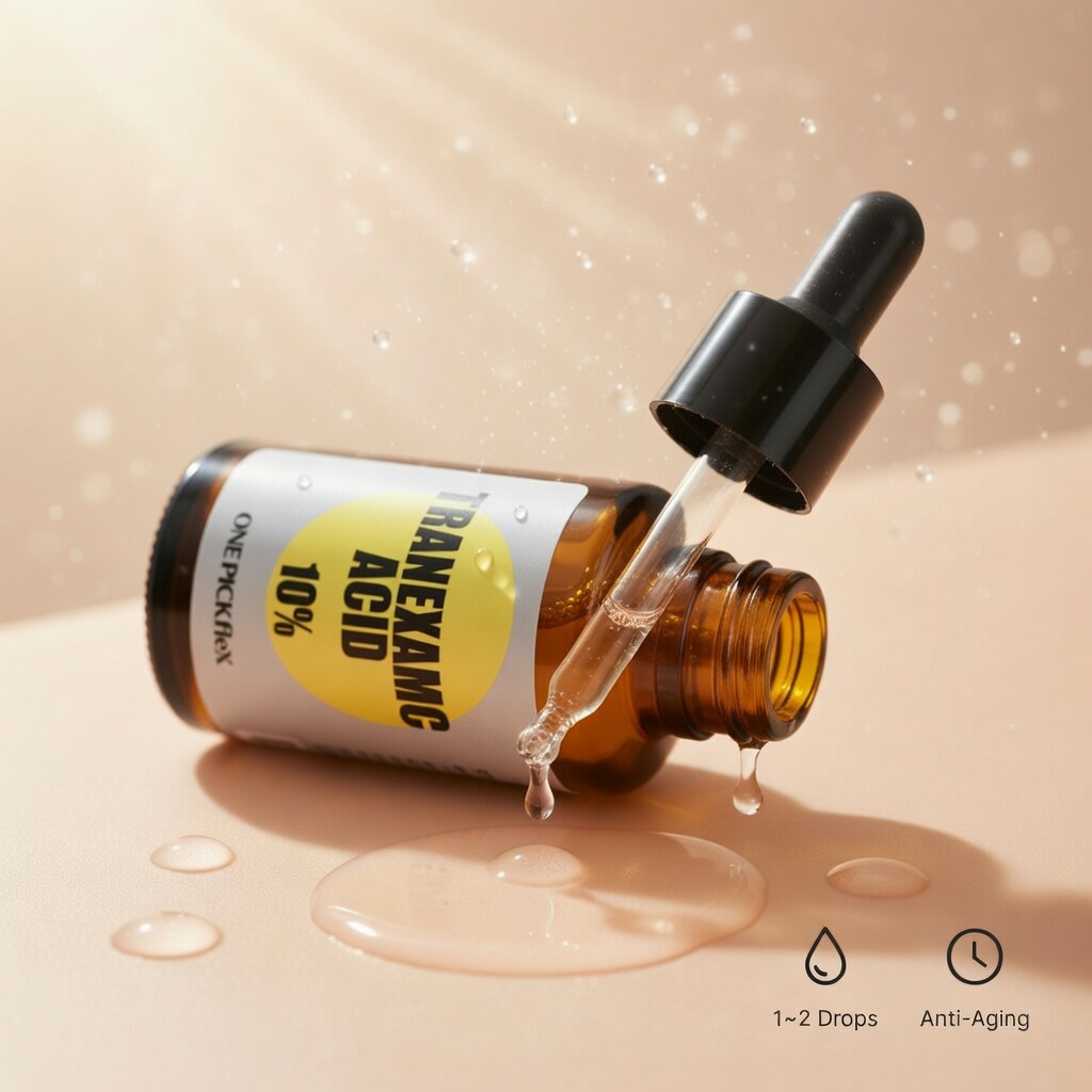 트라넥사믹애씨드 원액10% 30ml 원픽플렉스 얼굴 피지 조절 색소 침착 기미 주근깨 앰플 이미지 2