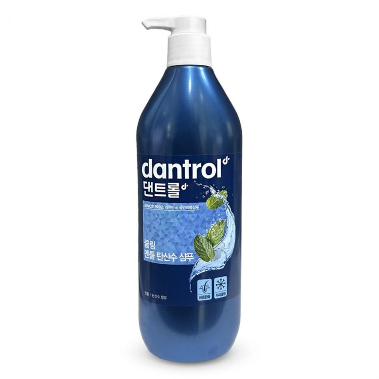 댄트롤 쿨링 멘톨 탄산수 비듬 두피 수분 샴푸 820ml - 상품 이미지