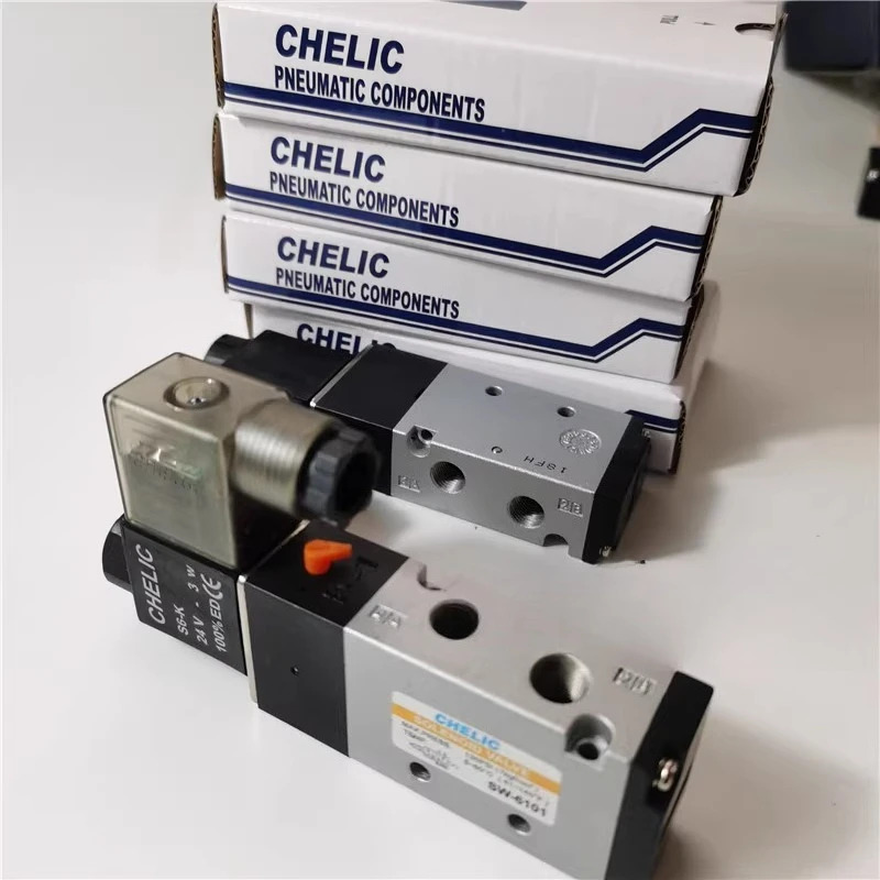 CHELIC 공압 솔레노이드 밸브 S-V-5101 SK5101 역방향 2위치 5방향 단일 전기
