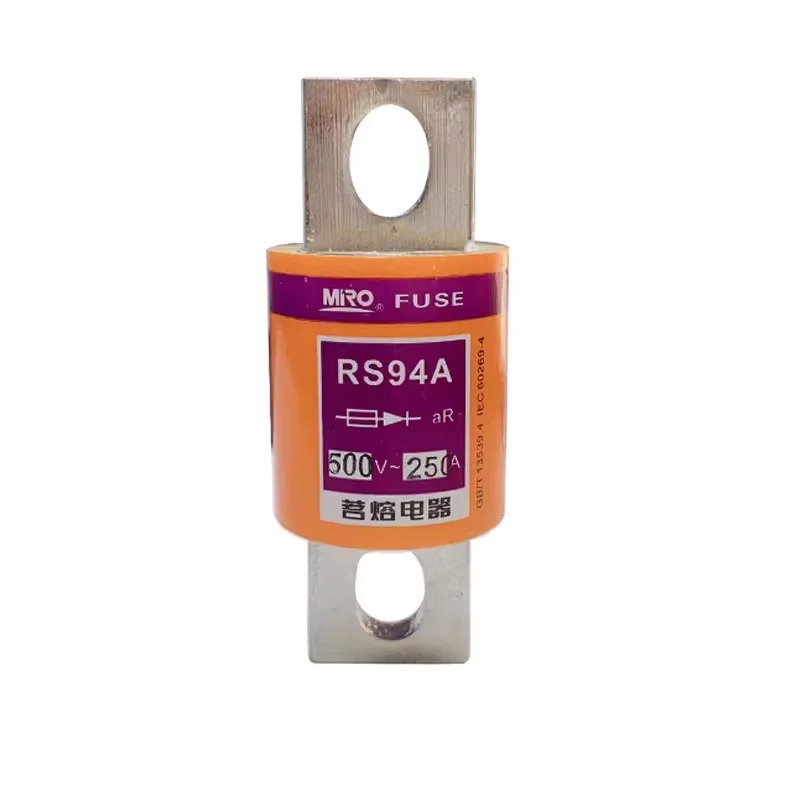 RS94A 60A 75A 80A 100A 120A 125A 150A 175A 200A 225A 250A 300A 500V 원형 튜브 볼트 연결 고속 퓨즈
