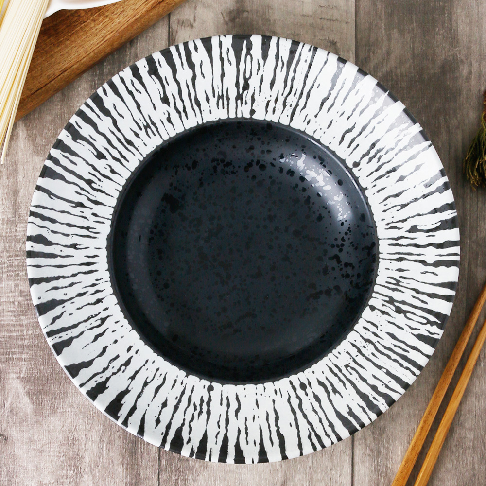 일식 중국집 멜라민 탕수육 돈까스 카레 볶음밥 샐러드 접시 그릇 26.9cm, 투톤파스타 - 상세 이미지 3