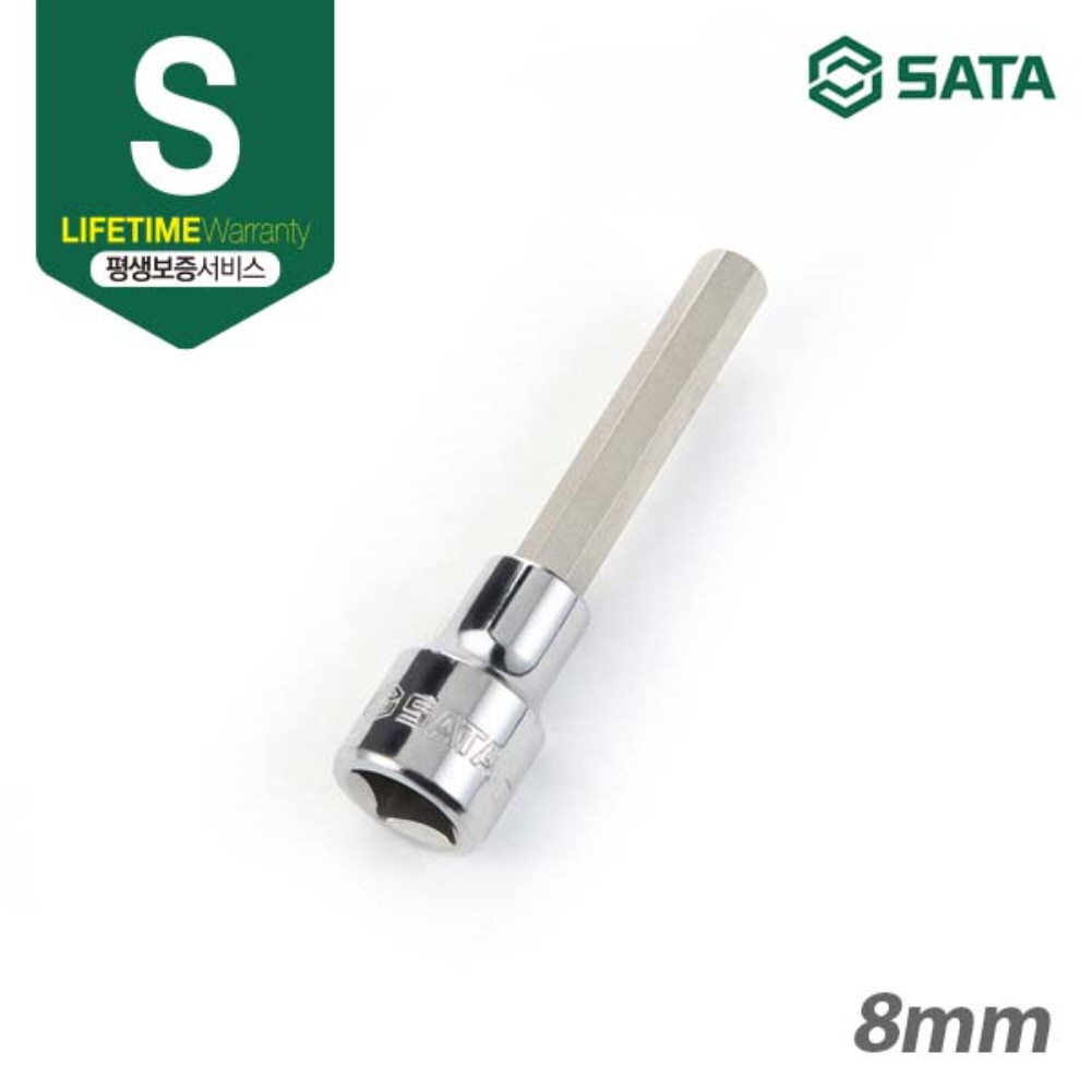사타 SATA 1/2 롱 육각 비트 소켓 100mm 8mm 25205 복스알 롱비트 - 상세 이미지 2