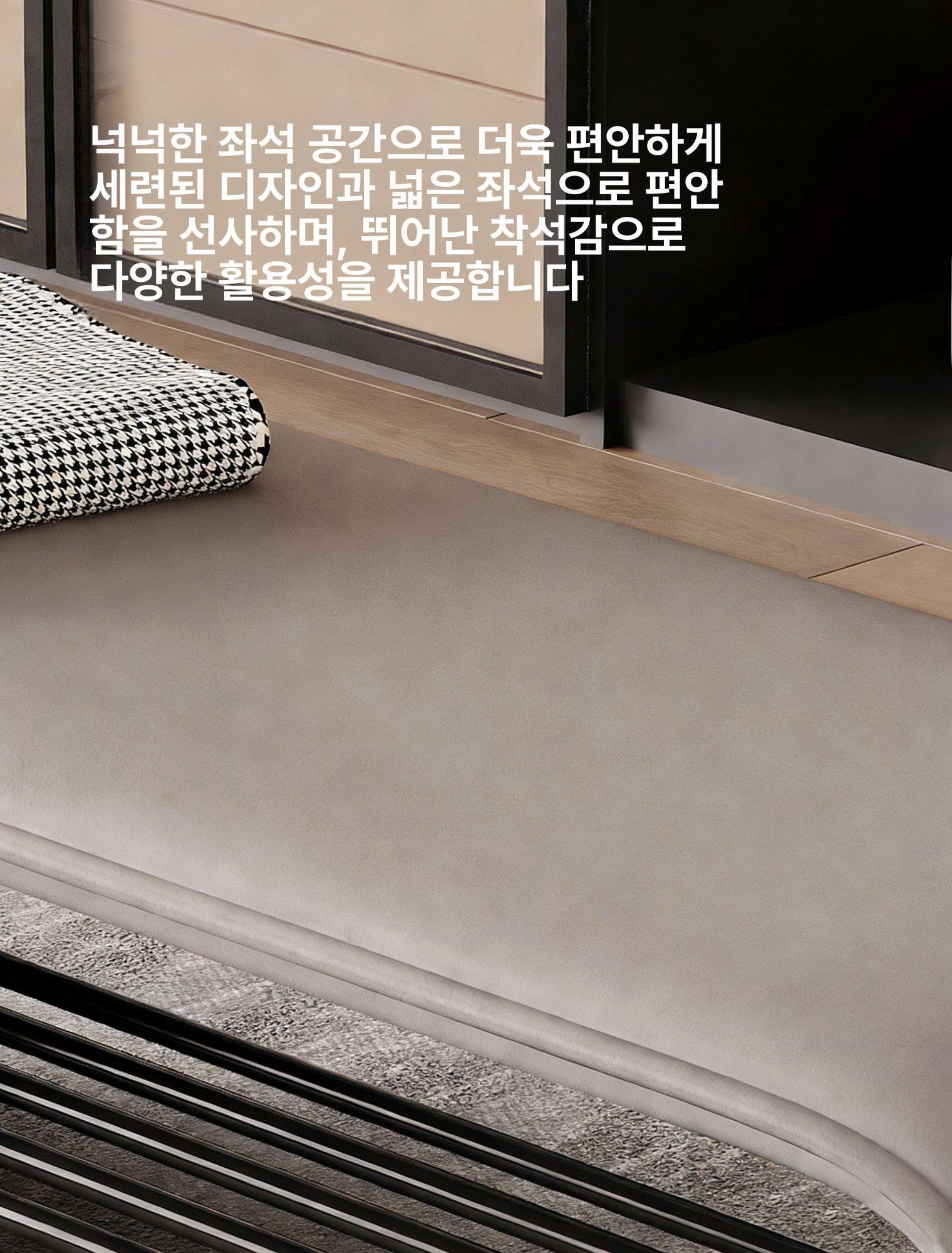 현관 신발장 정리대 다용도 벤치 실내화 의자 간이 베이지화이트 60 길이 - 상세 이미지 2