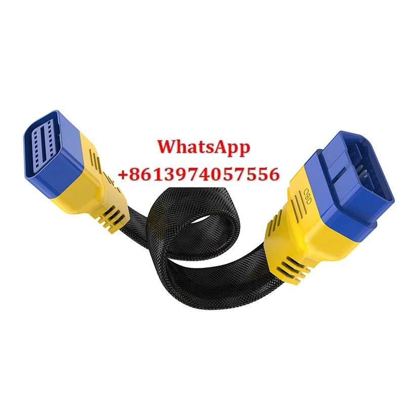 OBD 연장 케이블 자동차 OBD2 테스터 범진단 인터페이스 수-암 어댑터 16핀 16코어