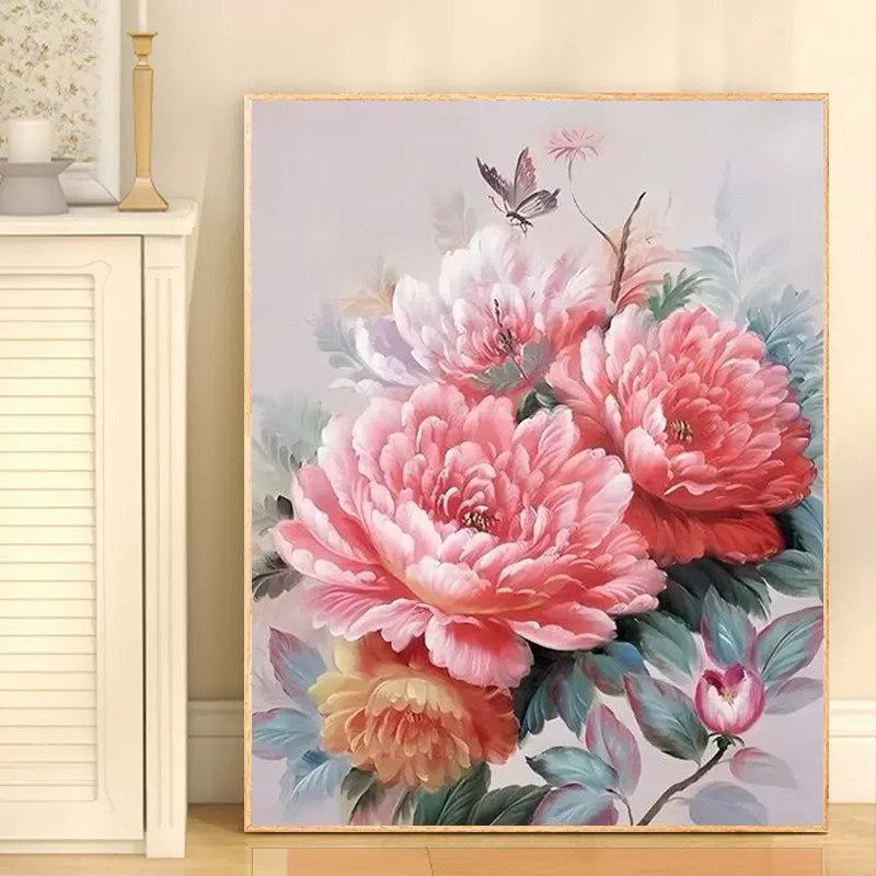 페인팅 꽃 다발 diy 색칠하기 그림 정물화 명화그리기 30x40 프레임 없음 도구 포함 - 상세 이미지 2