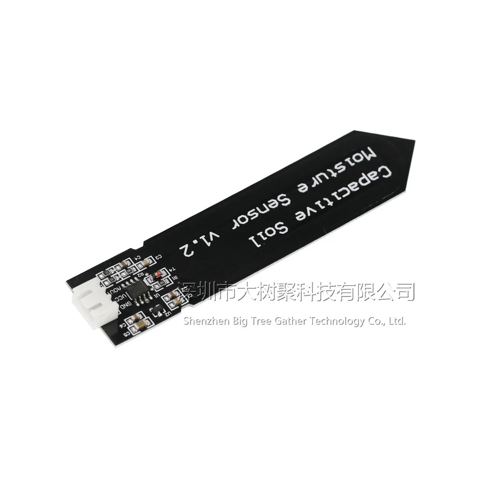 10PCS 토양 수분 센서는 쉽게 부식되지 않으며 넓은 전압 범위작동 검정색