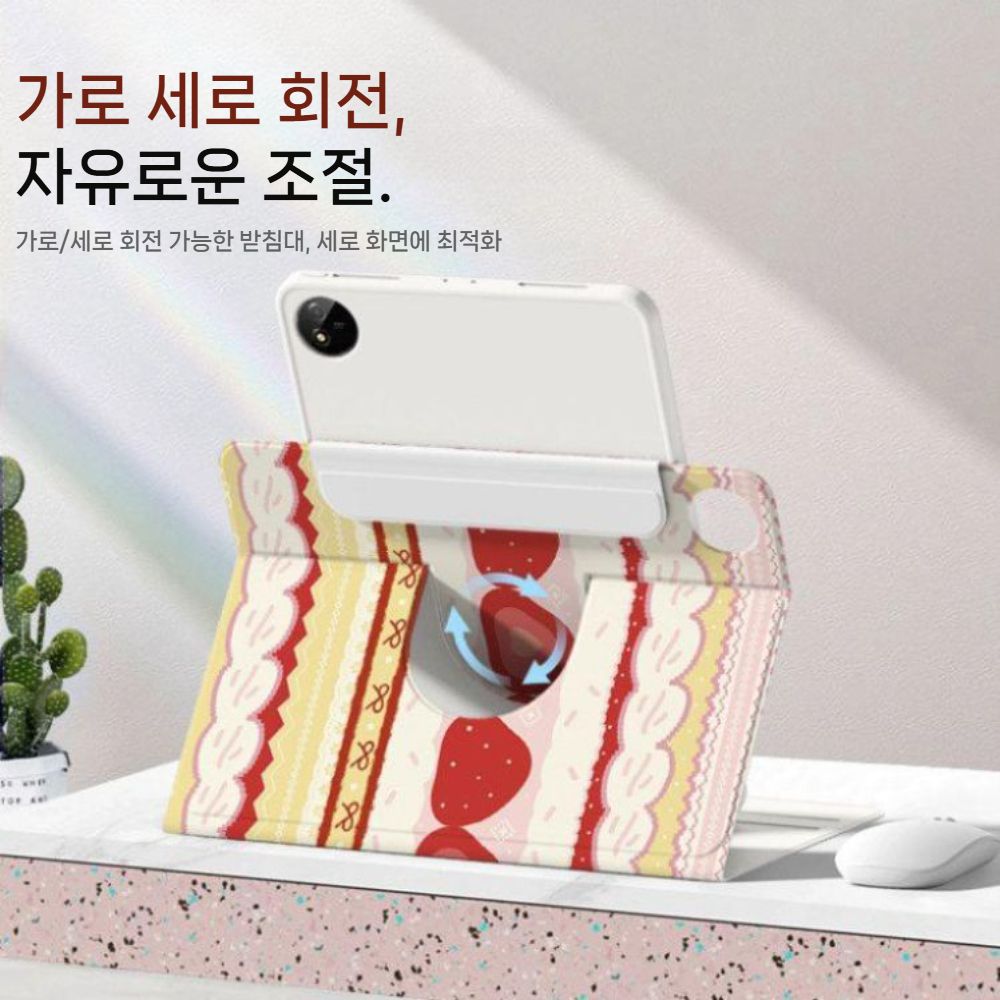 원플러스 패드3 케이스 맥세이프 탈부착 일체형 거치대 스마트 절전 실리콘 가죽 풀커버 이미지 6