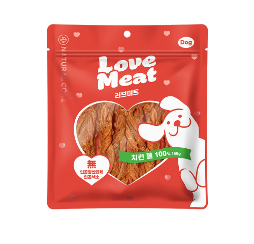 네츄럴코어 러브미트 치킨롤 100% 160g - 상세 이미지 4