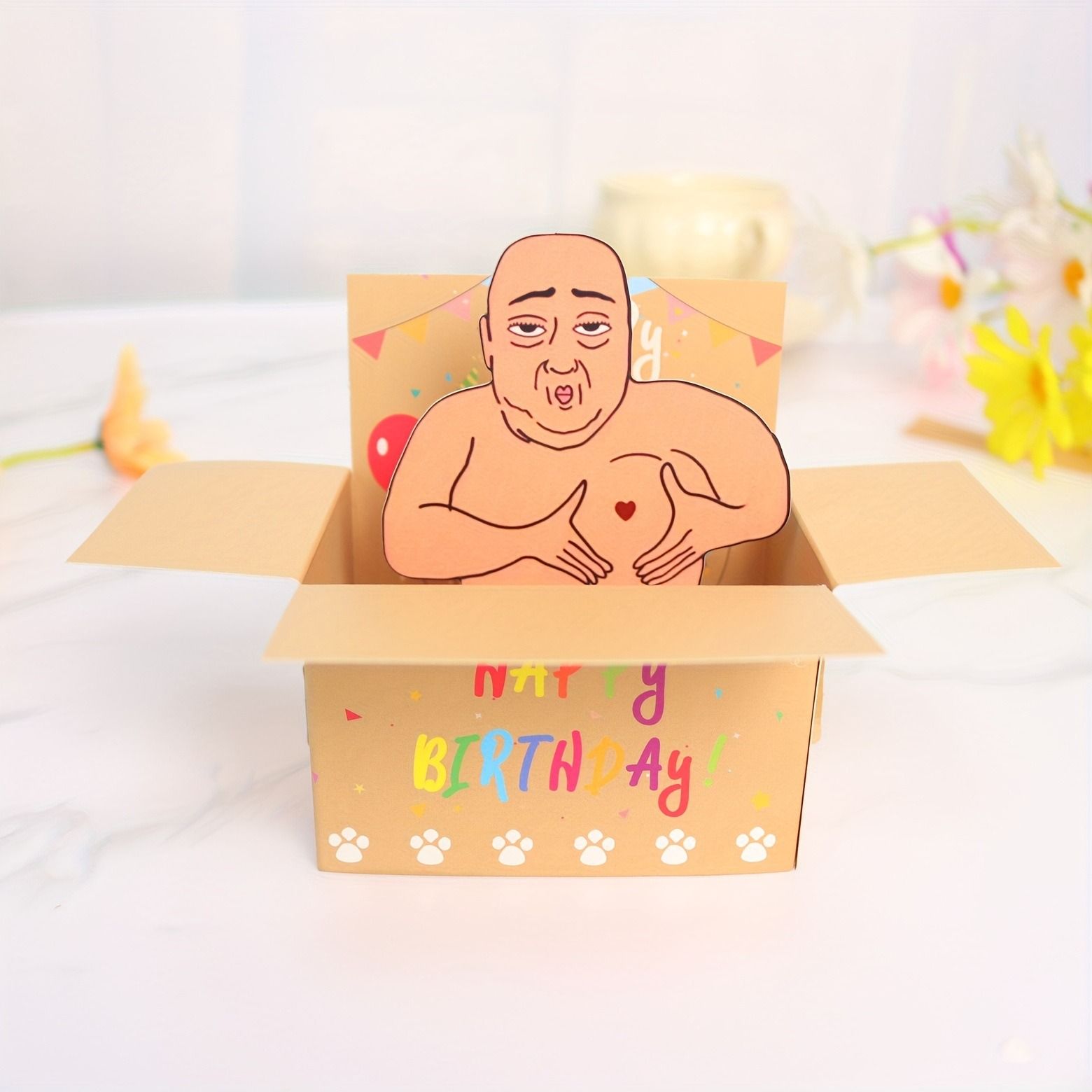 부담스러운 대머리 편지지 킹받는 웃긴 병맛 쓸데없는 친구 우정 선물 편지 메시지 메모 엽서 - 상품 이미지