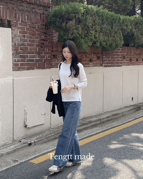 [자체제작] 세탁건조OK 시그니처 실켓 긴팔 티셔츠 TS074 이미지 6