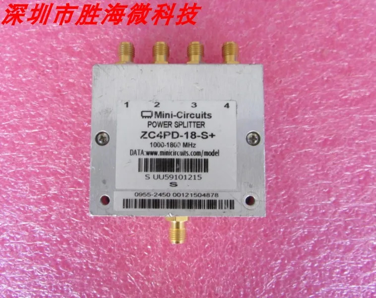 ZC4PD-18-S  ZC4PD-18-2 MINI 1-1.8GHz SMA 마더 RF 마이크로파 1-4 전력 분배기