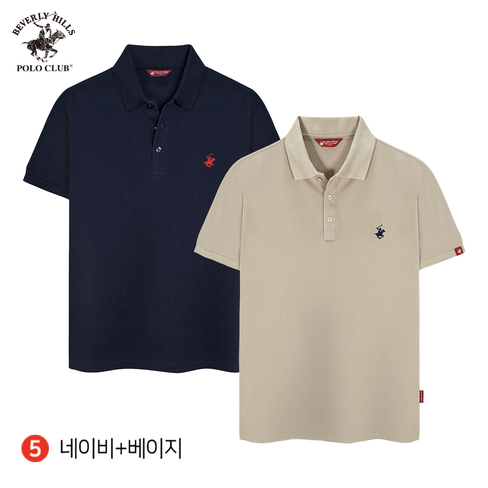 2PACK 반팔 카라 PK 쓰리버튼 남여공용 스탠다드 폴로 티셔츠 비버리힐즈폴로클럽 이미지 6