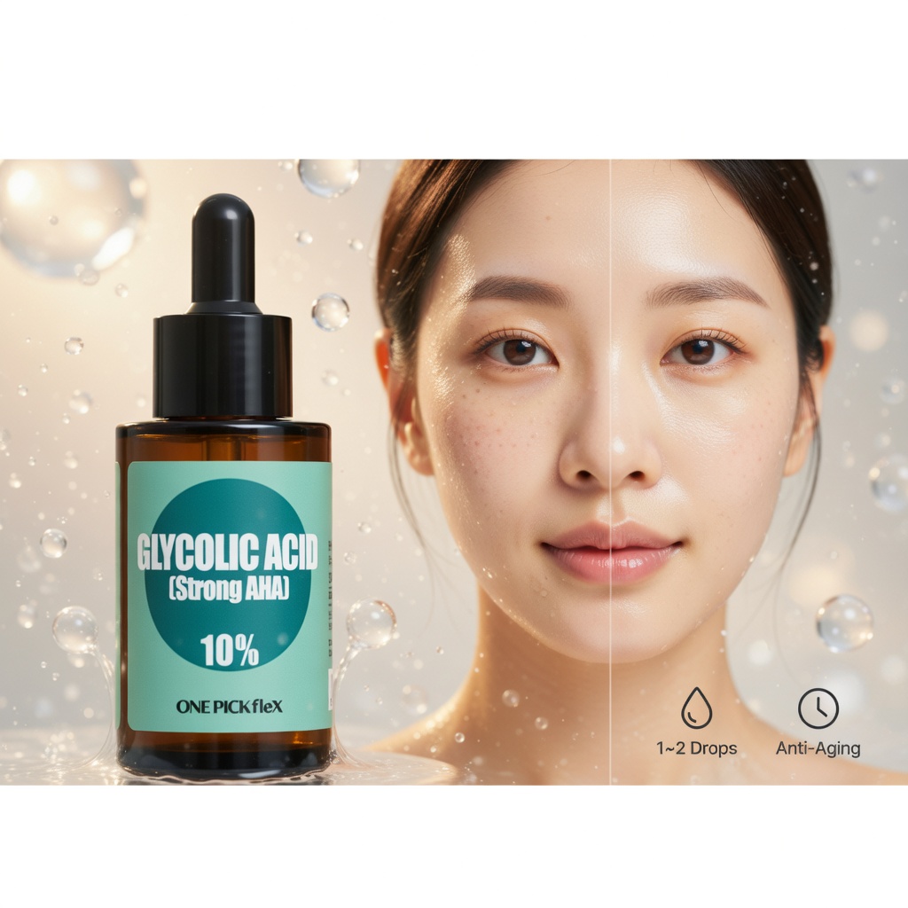AHA 아하 글라이콜릭애씨드 10% 30ml 원픽플렉스 피부결 트러블 각질 모공 케어 이미지 3