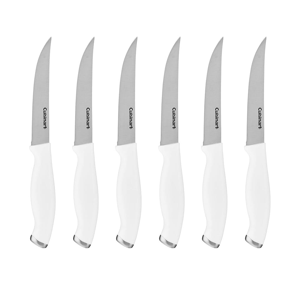 Cuisinart C77SSW-6PSK 컬러 프로 컬렉션 스테이크 세트, 6개 화이트 나이프 - 상품 이미지
