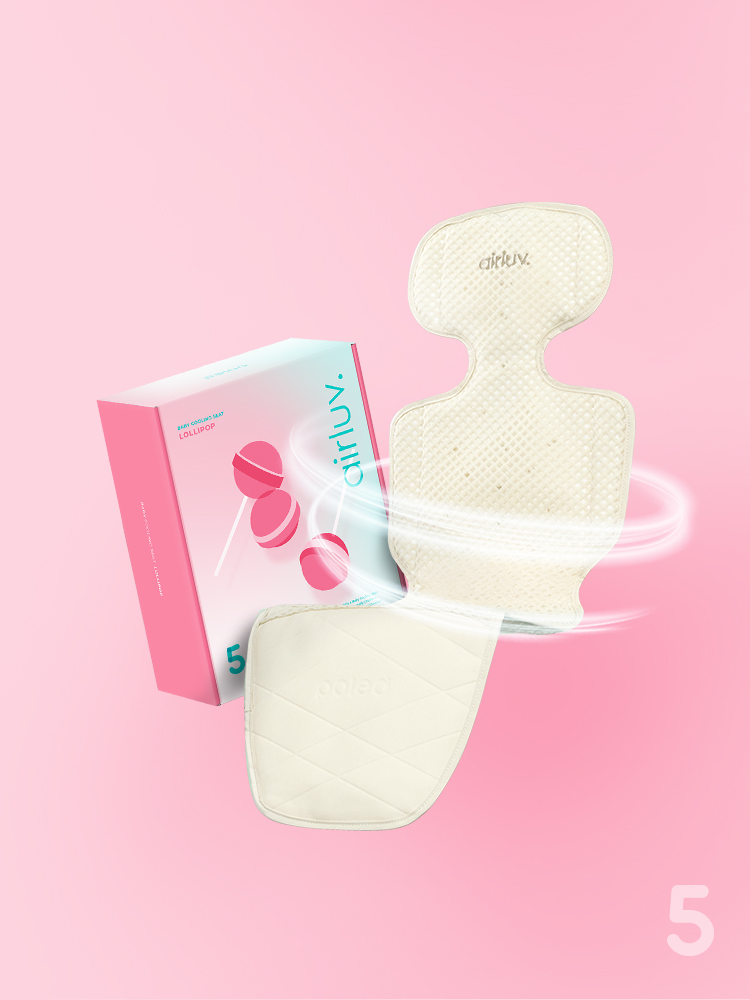 폴레드 에어러브5 롤리팝 통풍 쿨시트 유모차 카시트 라이너 (보조배터리 미포함) 상품 이미지