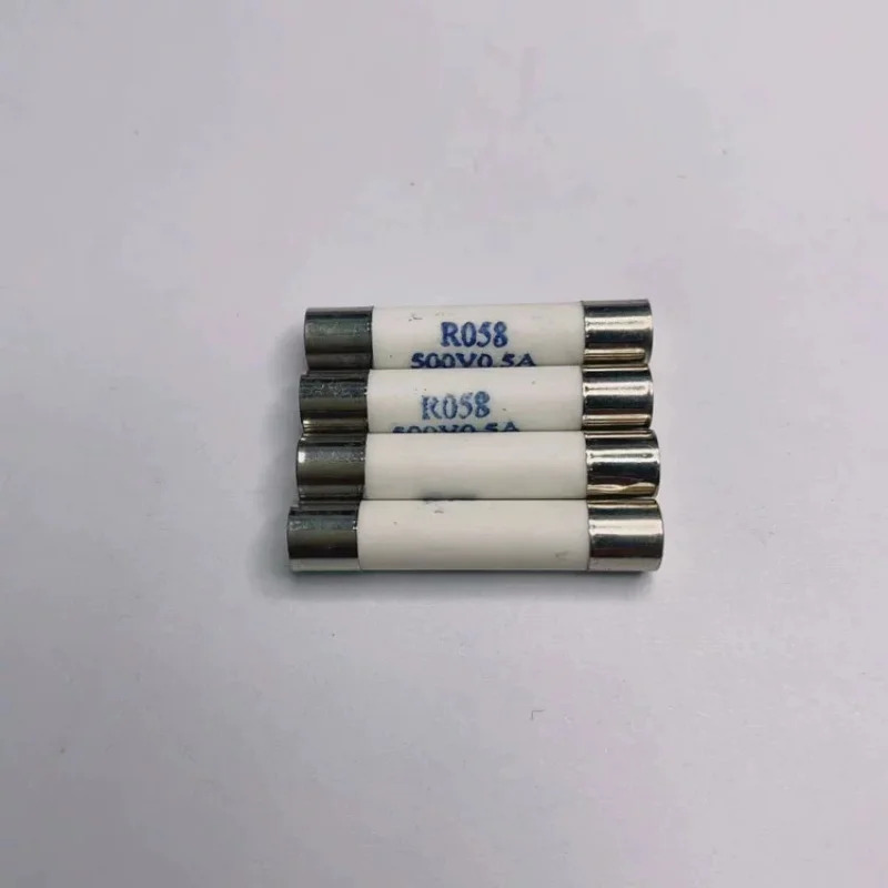 100개 RO58 R058 500V 0.5A 1A 2A 3A 4A 5A 6A 6.3A 8A 10A 12A 13A 15A 16A 20A 25A 6.3x31.5mm 원통형 세라믹 퓨