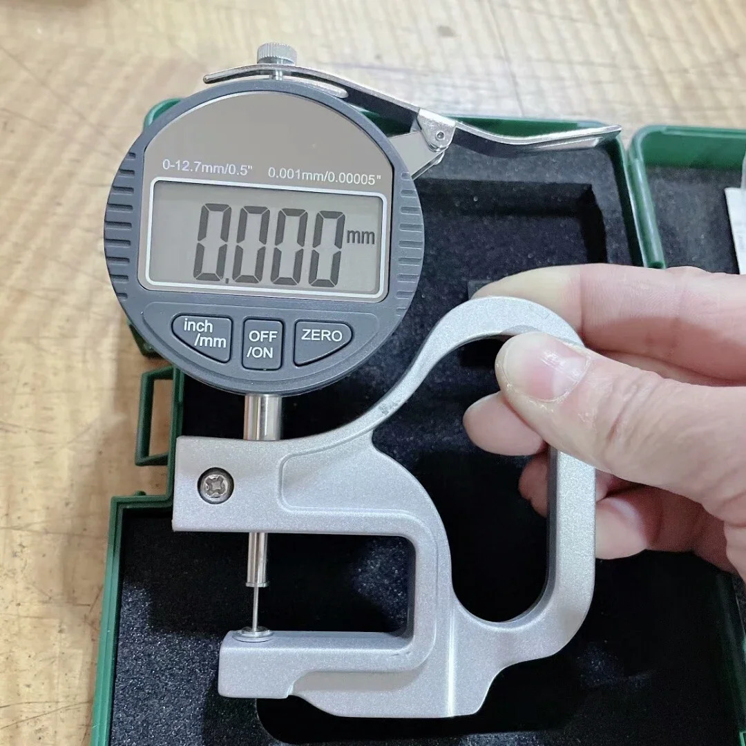테이퍼형 원형 평면 디지털 디스플레이 두께 게이지 12mm0.001 고정밀 종이