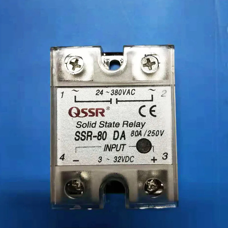Zhejiang Qisheng 단상 솔리드 스테이트 릴레이 SSR-10DA25DA40DA60DA80DA100 DC 제어 AC