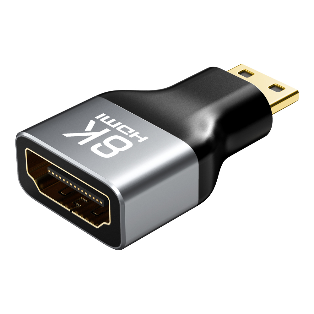 케이블타임 8K Mini HDMI M to HDMI F 연장 젠더 커플러 CP45G - 상품 이미지