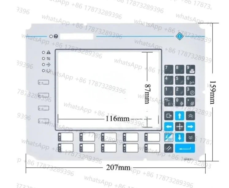 UNIOP BKDR-16-0045 BKDR160045 멤브레필름 포일 오버레이 키시트 키패드UNIOP 멤브레필름용