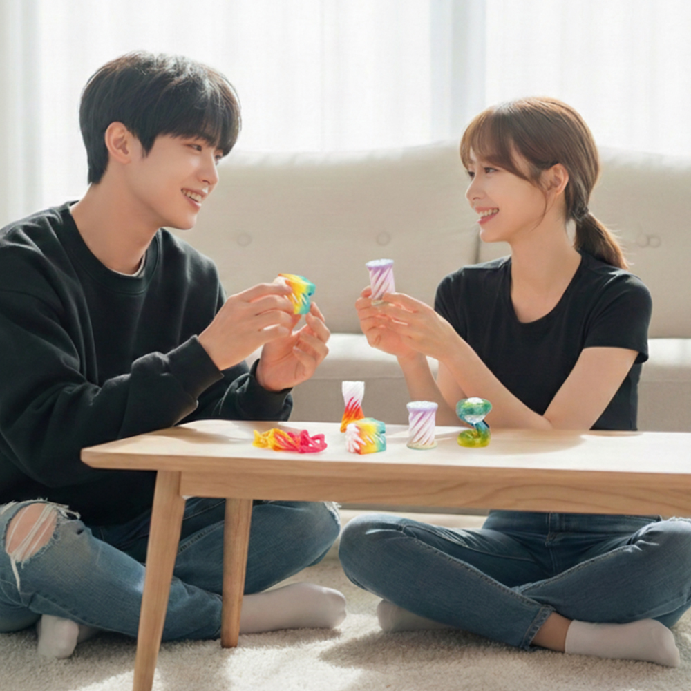 3D 프린트 장난감 불가능한 통과 피젯 퍼즐 집중력 손장난감 장식품 레인보우 캔디(P032)-V2 - 상세 이미지 4