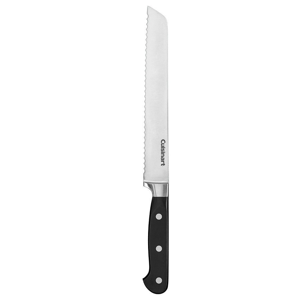 Cuisinart C77TR-8BD 트리플 리벳 컬렉션 20.3cm(8인치) 브레드 나이프, 블랙 - 상품 이미지