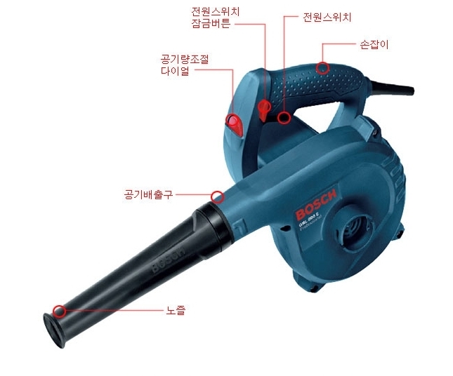 브로워 낙엽청소 보쉬 브로워 블로워 청소기 제설작업 블로워 송풍기 청소기 휴대 바람 - 상세 이미지 2