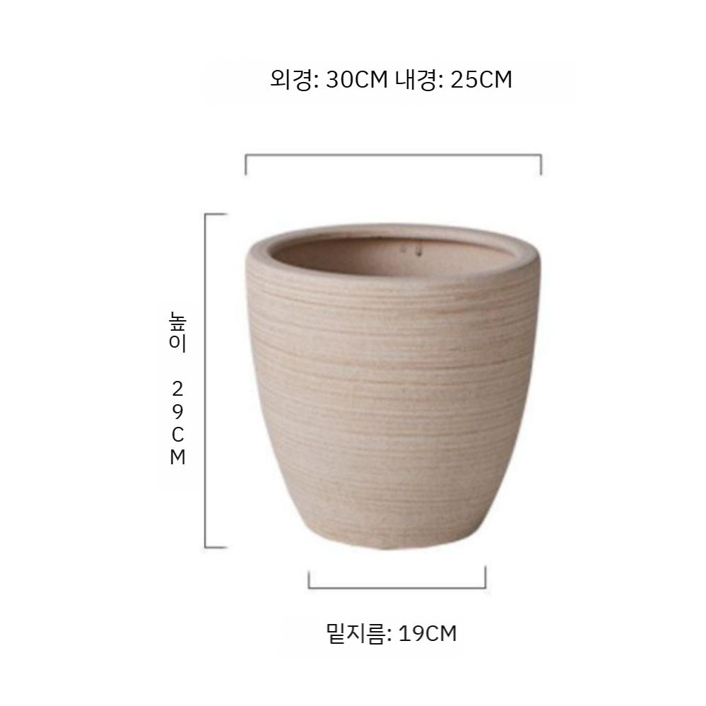 원형 빈티지 대형 인테리어 화분 플분 사무실 테라스 도자기 토분 플라스틱 통기성 작음 세라믹 플라스틱 팔레트(수거 및 추가 구매)를 - 상세 이미지 2