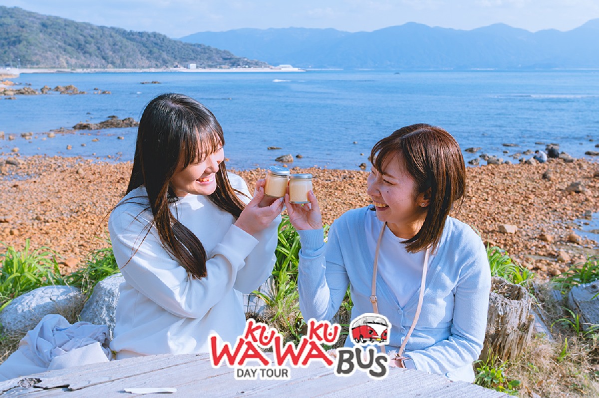 [소금푸딩+전좌석 충전 USB] 이토시마 야자수그네 사가 타케오 후쿠오카 버스투어 인기코스 와쿠와쿠 - 상품 이미지