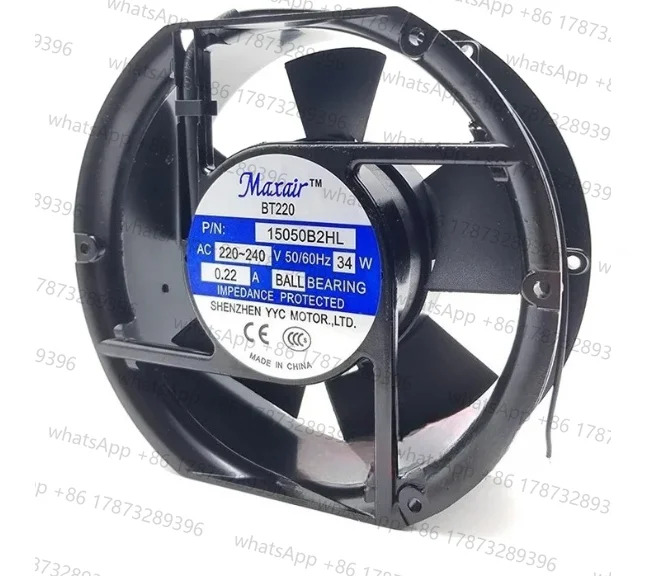 된 쿨러 15050B2HL AC 냉각팬 15050B1HL 110V 220V-240V 0.22/0.21A 34W 2800RPM 172x150x50mm 2선