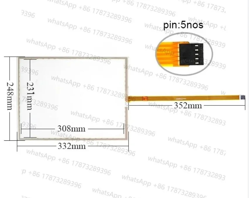 T150S-5RAL01N-0A28R0-300FH 터치 스크린 패널 유리 디지타이저 터치스크린