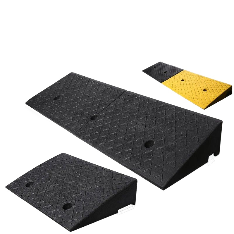 도로턱 경계석 경사판 경사로 차량 진입판 진입턱 12cm 옐로우 블랙 - 상품 이미지