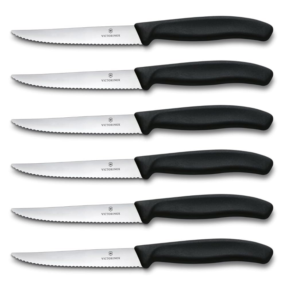 Victorinox 스위스 클래식 스테이크 나이프 6개 세트 Set of 6 Black - 메인 이미지