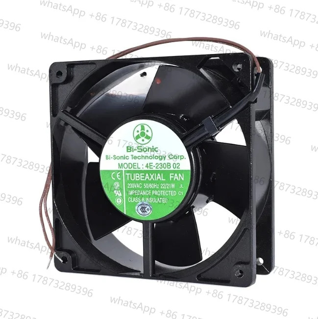 4E-230B 02 230VAC 22/21W 바이소닉 풀 메탈 고온 습기 저항 12038 AC 220V 팬 신