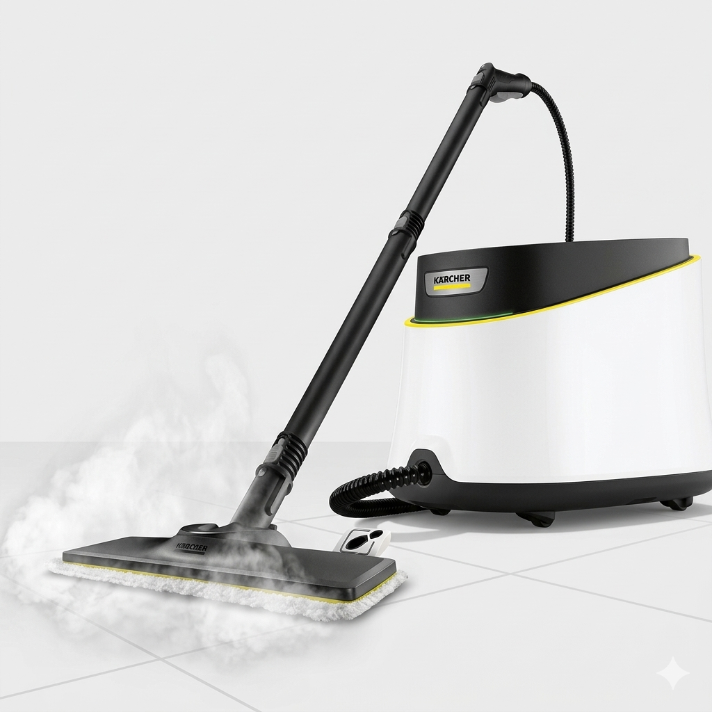 전문청소 입주청소 카처 고압 스팀청소기 SC3 Deluxe 살균소독 걸레추가패키지 화이트 제품 이미지