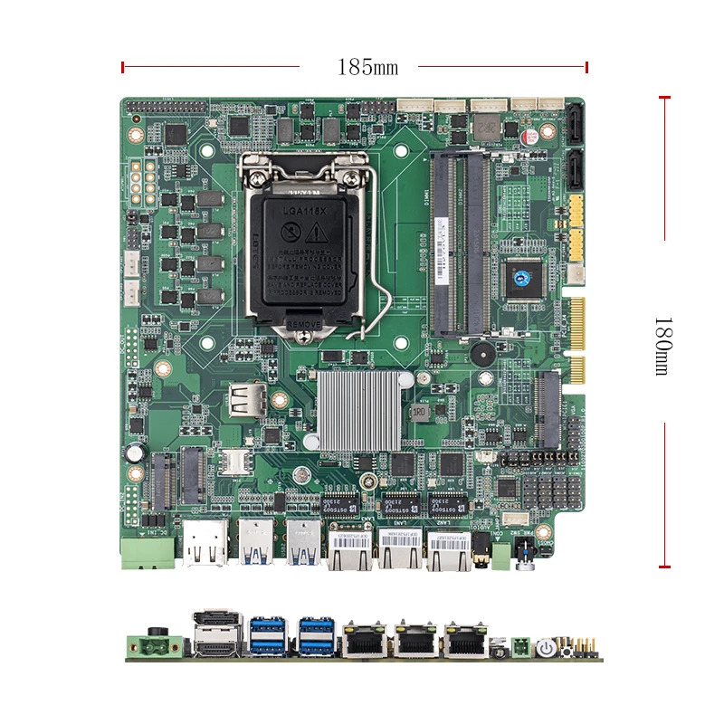ITx6-대 i5/i73 기가비트 이더넷 포트 산업제어 mothe-rboard 넓은 전압 mi-ni 임베디드 LVDS 컴퓨터