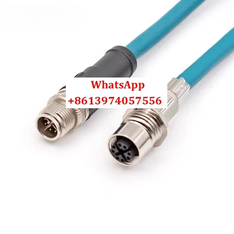 M12 - RJ45 8코어 X형 산업카메라 초유연 센서 연결 케이블 8핀 이더넷 기가비트