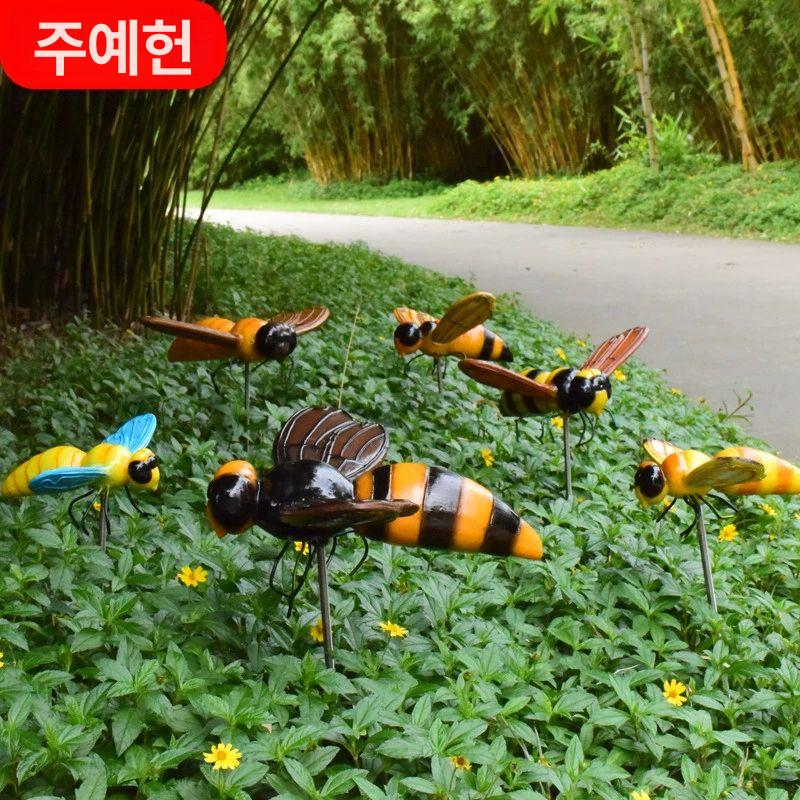 조형물 인테리어 빌라 장식 야외 곤충 정원 조각 배경 소형-블루 - 상세 이미지 2