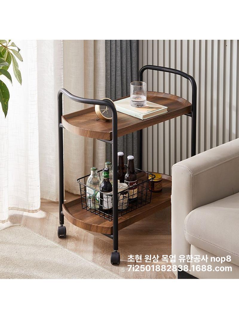 원목트롤리 주방 서빙카트 와인 가정용 협탁 빈티지 - 상세 이미지 2