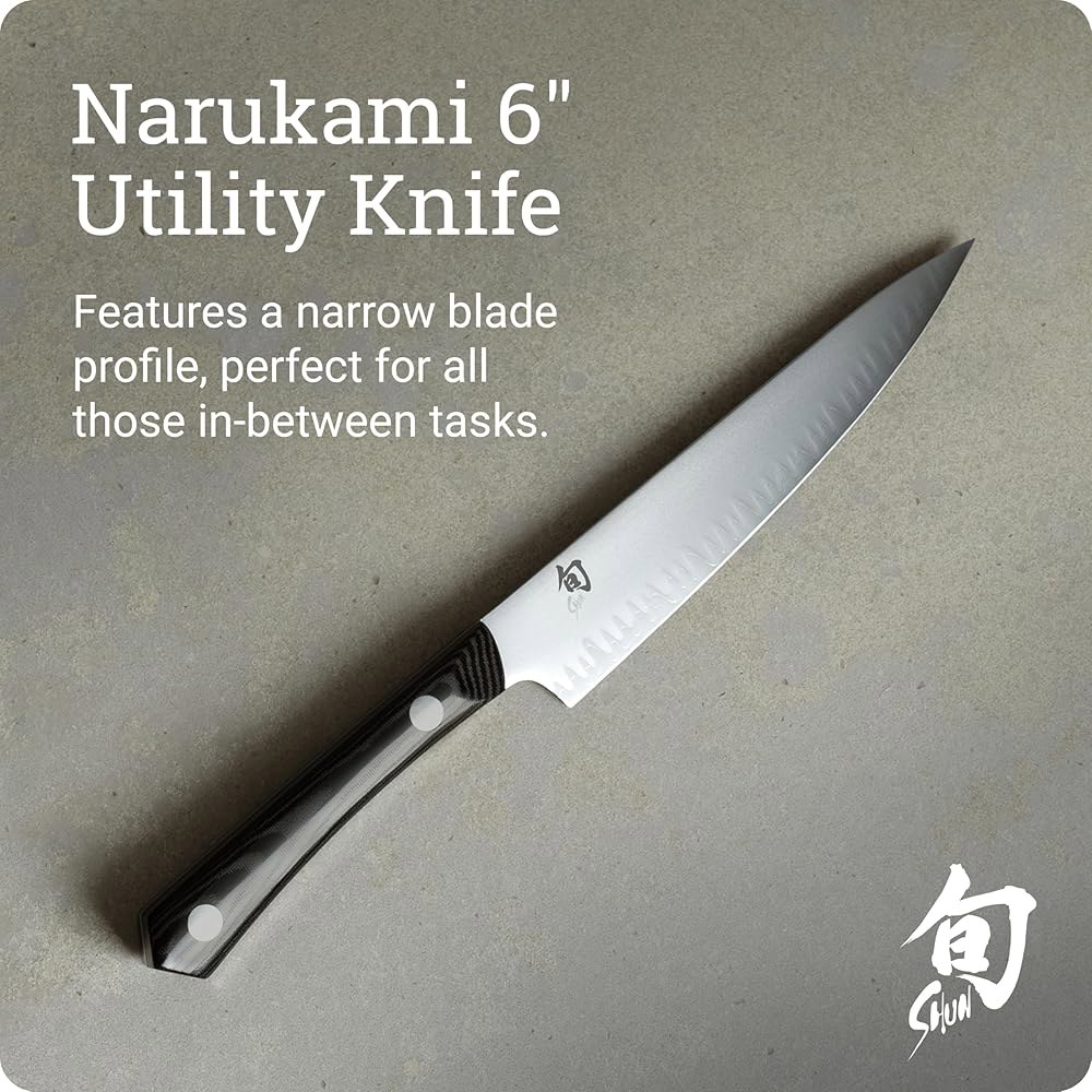 Narukami 15.2cm(6인치) 유틸리티 나이프, 수제 일본 및 미카르타 Mai 요리사를 주방 스테인리스 위한 블루 탄소강 스틸 클래딩, II 전문 San 코어 핸들, 정밀도 - 상세 이미지 3