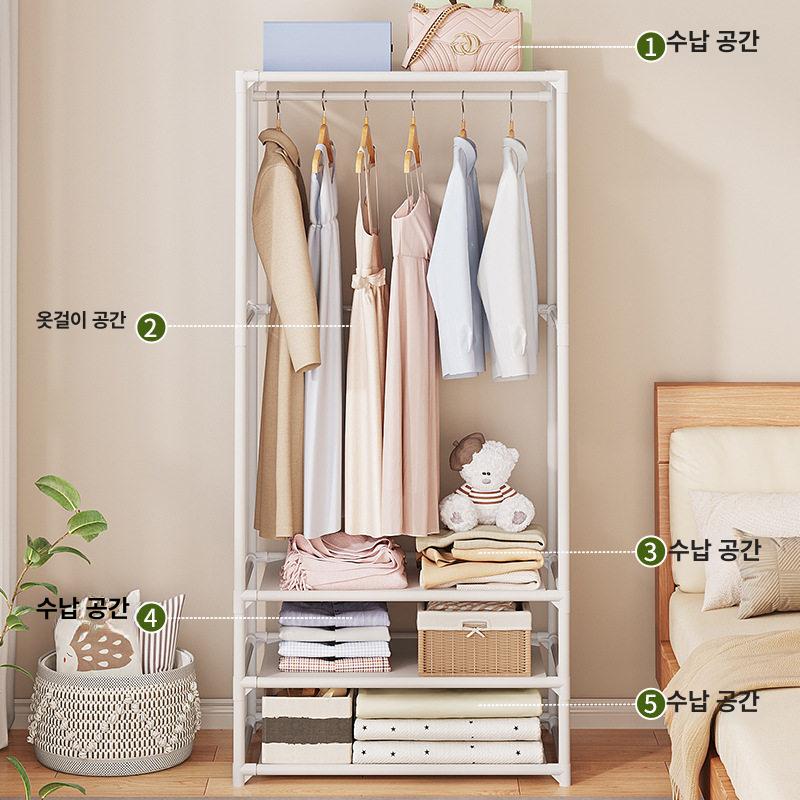 시스템 드레스 룸 행거 다용도 조립식 드레스 룸 이동식 선반 - 상세 이미지 2