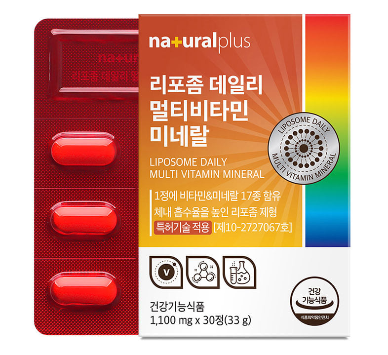 내츄럴플러스 리포좀 데일리 멀티비타민 미네랄 1100mg x 30정 - 상품 이미지