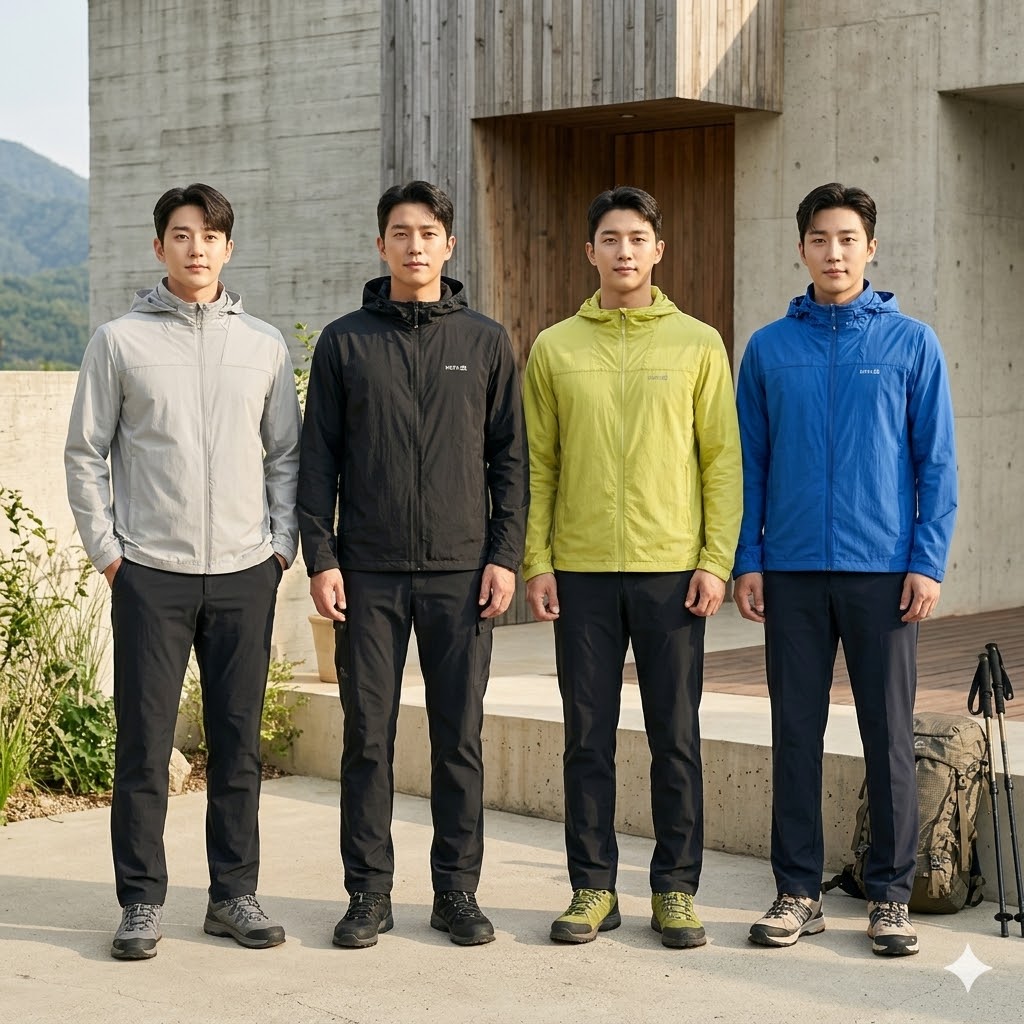 네파 여름 남성 아웃도어 홑겹 경량 방풍 등산 바람막이 자켓 이미지 6