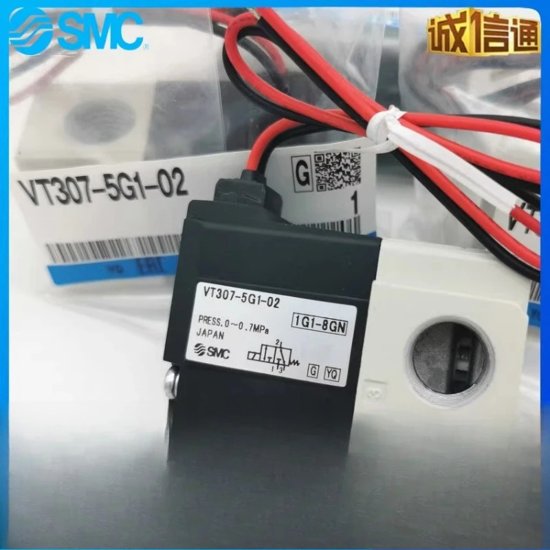 SMC 오리지널 솔레노이드 밸브 VT307/VT307V/--5D -/5D1/-5DZ -/5DZ1-/-01-/-02-F 3 4
