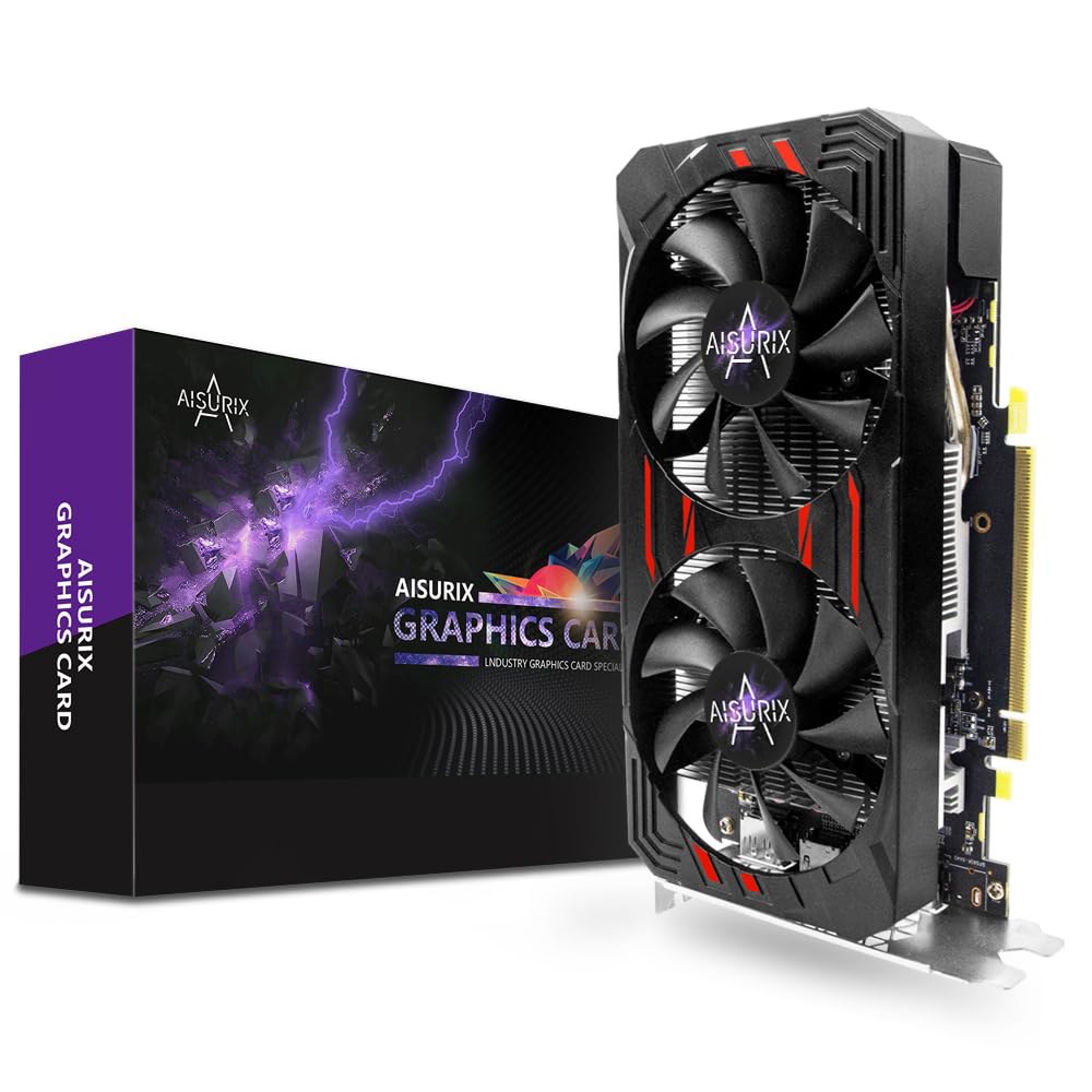 Kelinx AISURIX RX 580 그래픽 Express 포함 데스크톱 Pc GDDR5, 스톱 컴퓨터 카드, 게이밍 비디오 3.0, 256비트, 팬 PCI 프리즈 Gpu용 20 - 상품 이미지