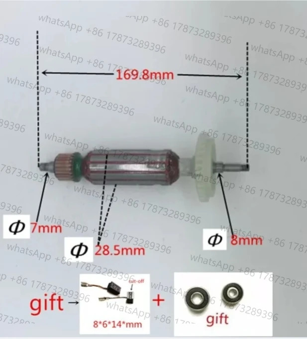 220-240V 로터 모터 아마추어 GWS7-100 GWS7-125 GWS720 GWS720ET GWS7-100T GWS7-115 GWS7-115E GWS7-115ET GWS7-