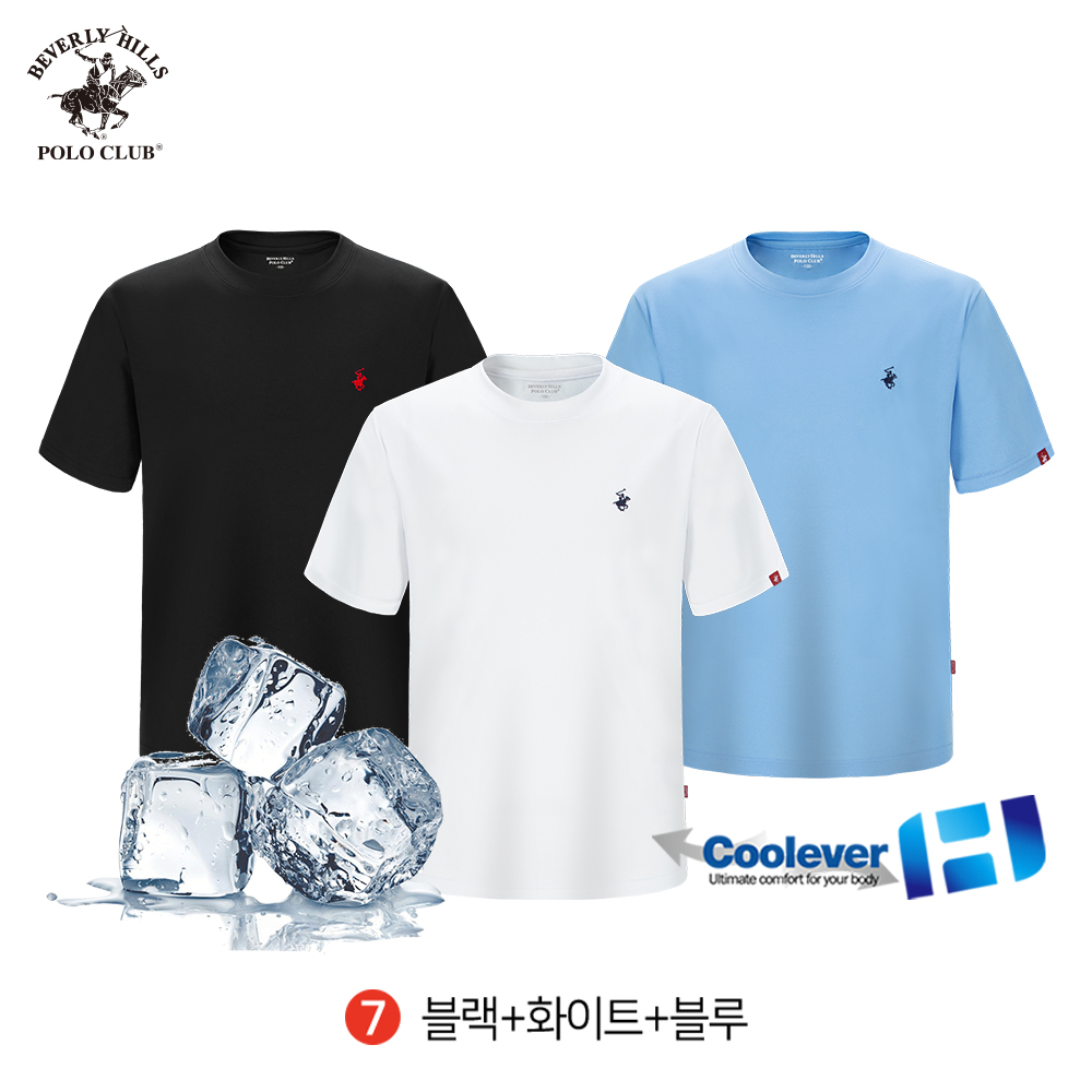 쿨에버 반팔 라운드 3PACK 남여공용 기능성 냉감 티셔츠 비버리힐즈폴로클럽 이미지 8