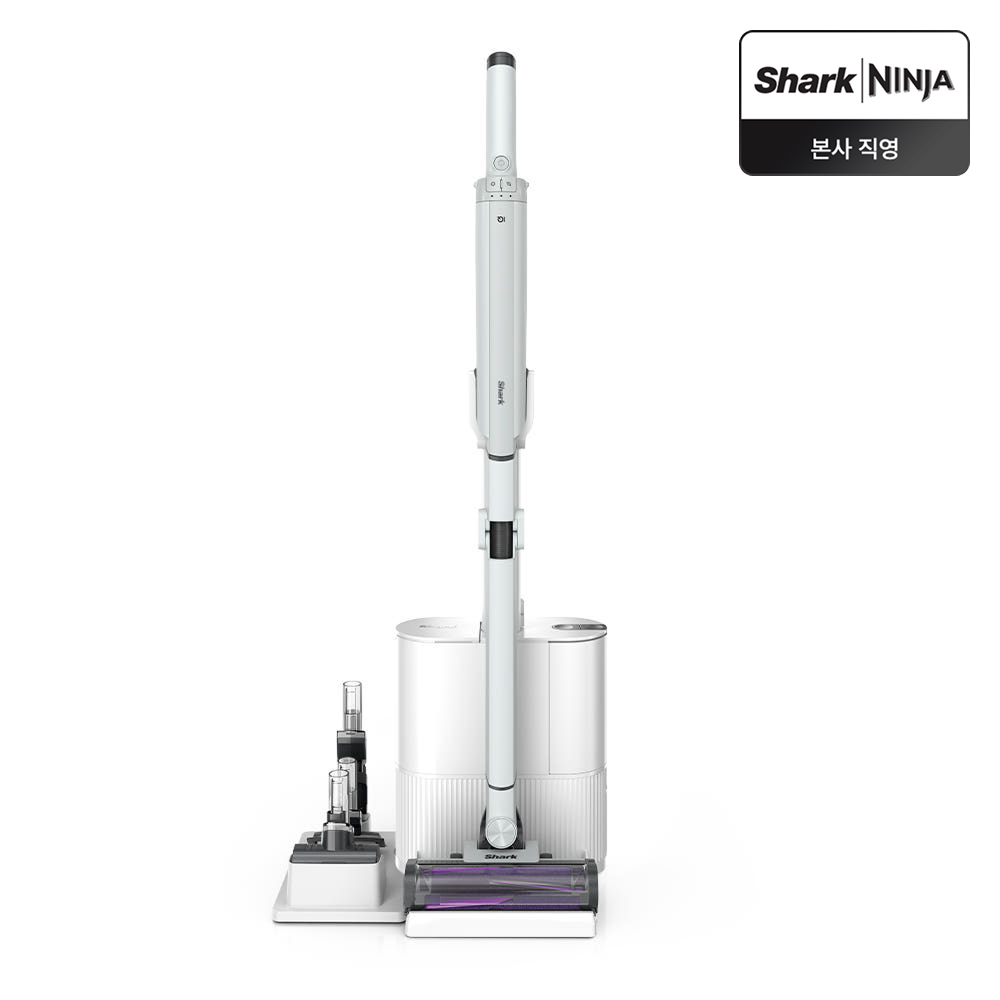 샤크 무선청소기 에보파워시스템 NEO+ 초경량 자동먼지비움 화이트 LC351KRWH